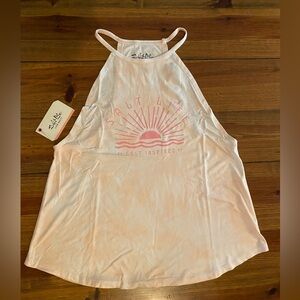 🌅Salt Life Women’s Pink Tie Dye Sunset Graphic Halter Tank Top NWT